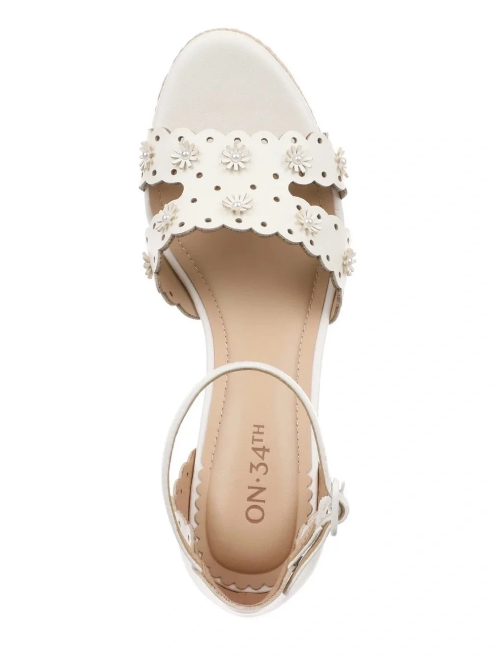 On 34th Women's Theodoree Espadrille Wedge Sandals, Exclusively at Macy's White